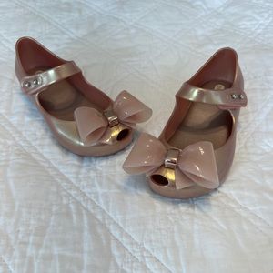 Mini Melissa pink rose gold girls sandals dress shoes 9 new without tags
